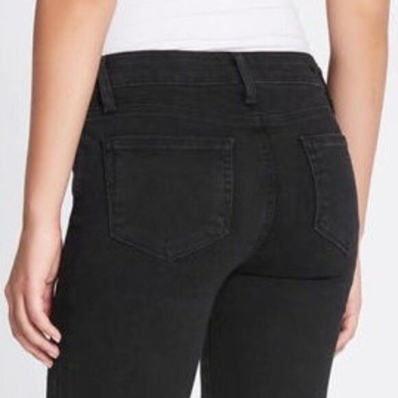 PAIGE Jeans Verdugo Ultra Skinny Mid-Rise Midnight Black Crystal Studs Size 26 - Picture 4 of 12